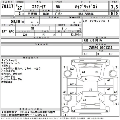 Toyota ESQUIRE  с аукциона в Японии
