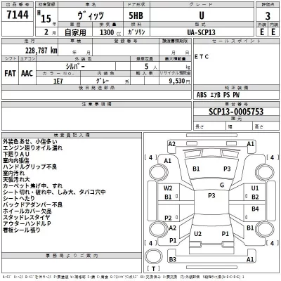 Toyota VITZ  с аукциона в Японии