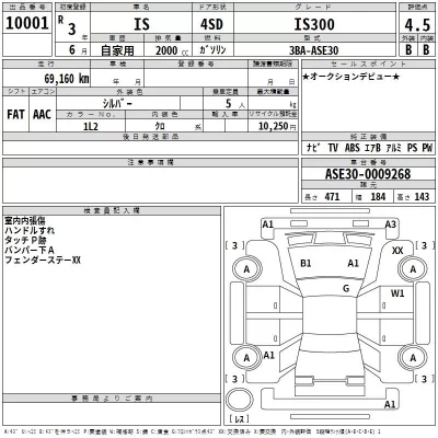 Lexus IS  с аукциона в Японии
