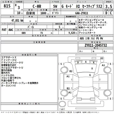 Toyota C-HR  с аукциона в Японии