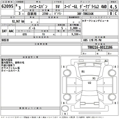 Toyota HIACE VAN  с аукциона в Японии