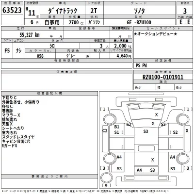 Toyota DYNA  с аукциона в Японии