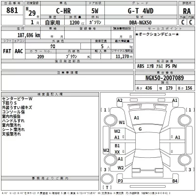 Toyota C-HR  с аукциона в Японии