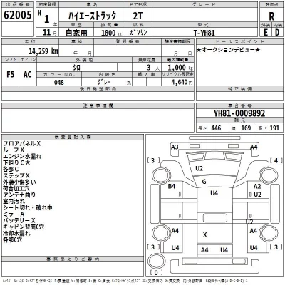 Toyota HIACE TRUCK  с аукциона в Японии
