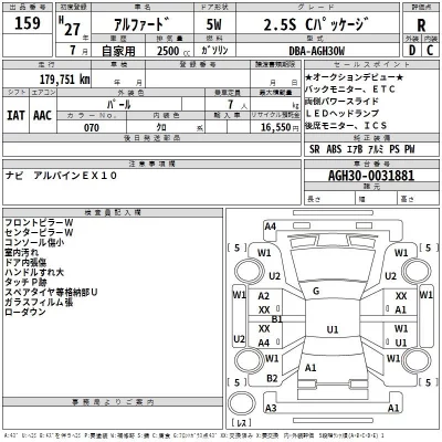 Toyota ALPHARD  с аукциона в Японии