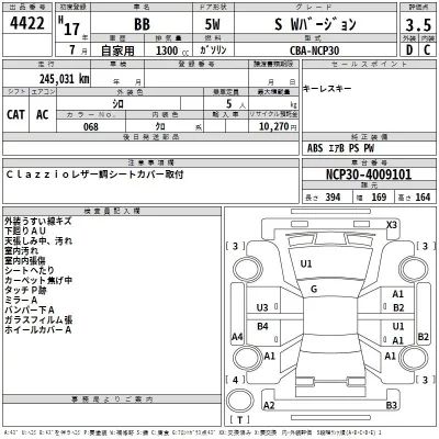 Toyota BB  с аукциона в Японии