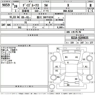 Nissan DAYZ ROOX  с аукциона в Японии