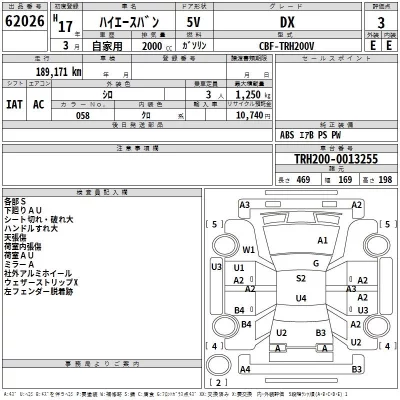 Toyota HIACE VAN  с аукциона в Японии