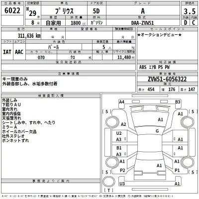 Toyota Prius  с аукциона в Японии