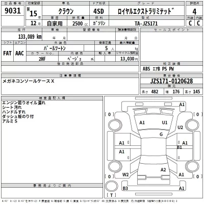Toyota CROWN  с аукциона в Японии