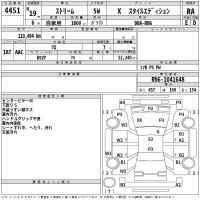 Honda STREAM лот № 4451 оценка RA  с аукциона в Японии 2