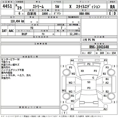 Honda STREAM  с аукциона в Японии