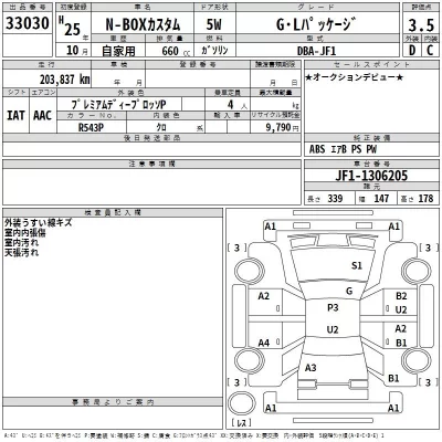 Honda N BOX  с аукциона в Японии