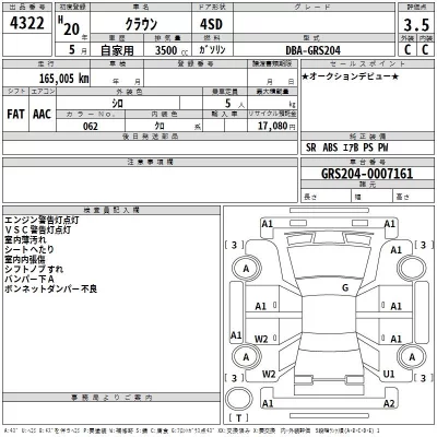 Toyota CROWN  с аукциона в Японии