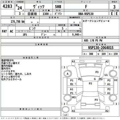 Toyota VITZ  с аукциона в Японии