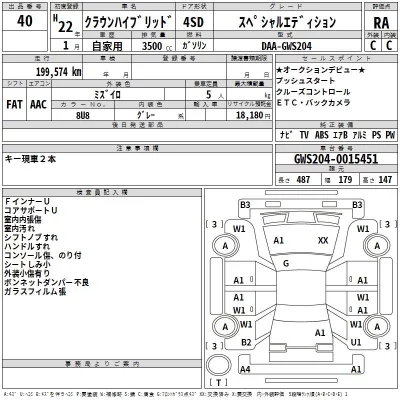 Toyota CROWN  с аукциона в Японии