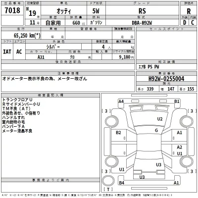 Nissan OTTI  с аукциона в Японии