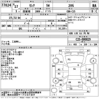 Nissan SERENA лот № 77024 оценка RA  с аукциона в Японии 2