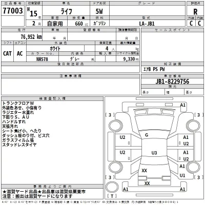 Honda LIFE  с аукциона в Японии