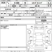 Honda N WGN лот № 3028 оценка 4.5  с аукциона в Японии 2