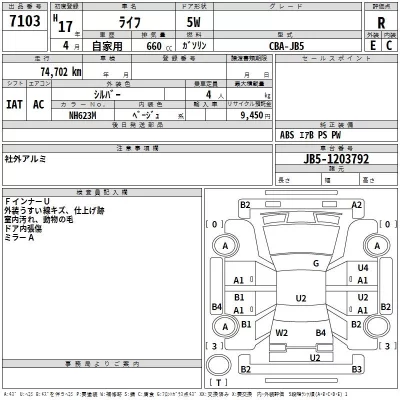Honda LIFE  с аукциона в Японии