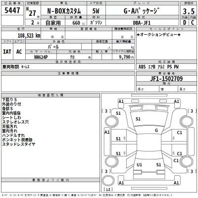 Honda N BOX  с аукциона в Японии
