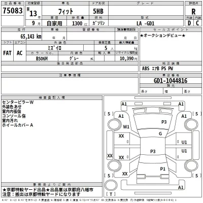 Honda FIT  с аукциона в Японии