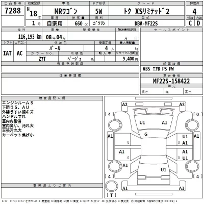 Suzuki MRWAGON  с аукциона в Японии