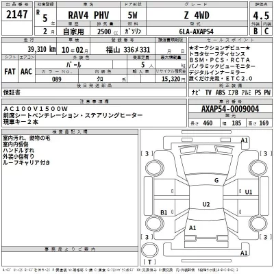 Toyota RAV4  с аукциона в Японии