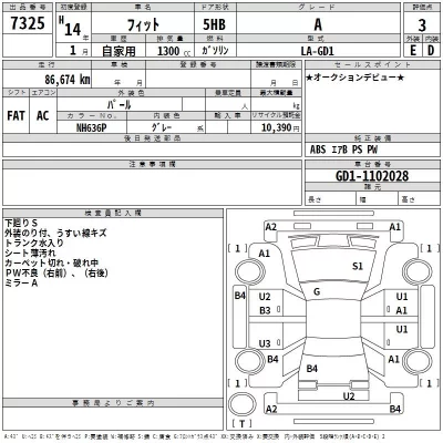 Honda FIT  с аукциона в Японии