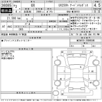 Lexus UX лот № 36085 оценка 4.5  с аукциона в Японии 11