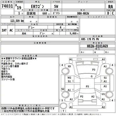 Mitsubishi EK WAGON  с аукциона в Японии