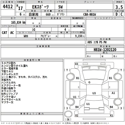 Mitsubishi EK SPORTS  с аукциона в Японии