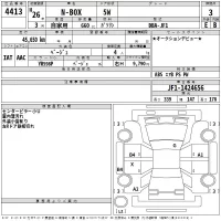 Honda N BOX лот № 4413 оценка 3  с аукциона в Японии 2