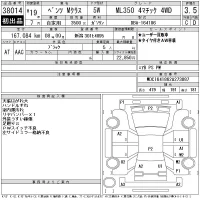 Mercedes-Benz ML CLASS лот № 38014 оценка 3.5  с аукциона в Японии 11