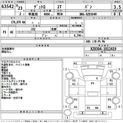 Hino DUTRO  с аукциона в Японии