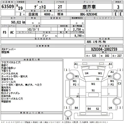 Hino DUTRO  с аукциона в Японии