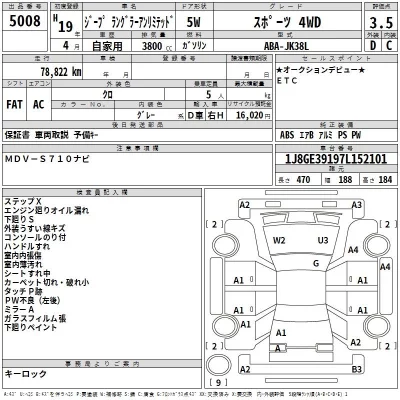 Chrysler JEEP WRANGLER  с аукциона в Японии