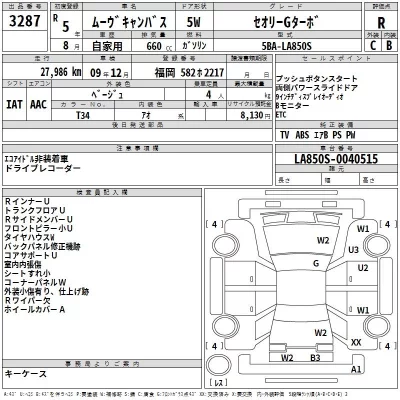 Daihatsu MOVE CANBUS  с аукциона в Японии
