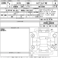 Suzuki SWIFT лот № 2206 оценка 4  с аукциона в Японии 2