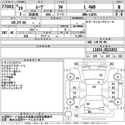 Daihatsu MOVE  с аукциона в Японии