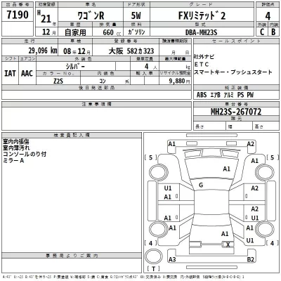 Suzuki WAGON R  с аукциона в Японии