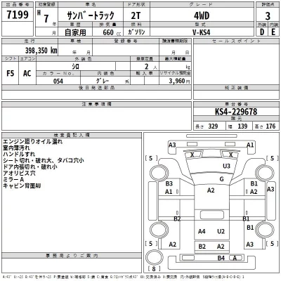 Subaru SAMBAR  с аукциона в Японии