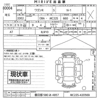 Suzuki WAGON R лот № 80004 оценка X  с аукциона в Японии 10