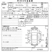 Daihatsu TANTO лот № 90360 оценка 3.5  с аукциона в Японии 10
