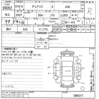 Nissan DUALIS лот № 99002 оценка R  с аукциона в Японии 10