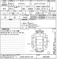 Subaru JUSTY лот № 90050 оценка 3  с аукциона в Японии 10