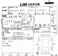 Honda N BOX лот № 8140 оценка 3.5  с аукциона в Японии 5
