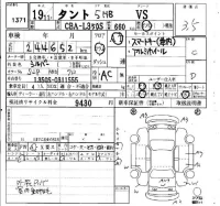 Daihatsu TANTO лот № 1371 оценка 3.5  с аукциона в Японии 4