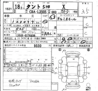 Daihatsu TANTO лот № 1521 оценка 3.5  с аукциона в Японии 4